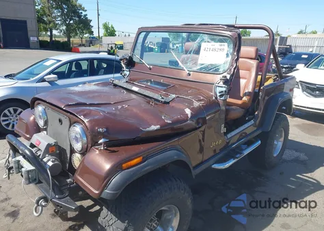 1980 Jeep Cj-7 из США, поврежденный, VIN J0M93AB720993